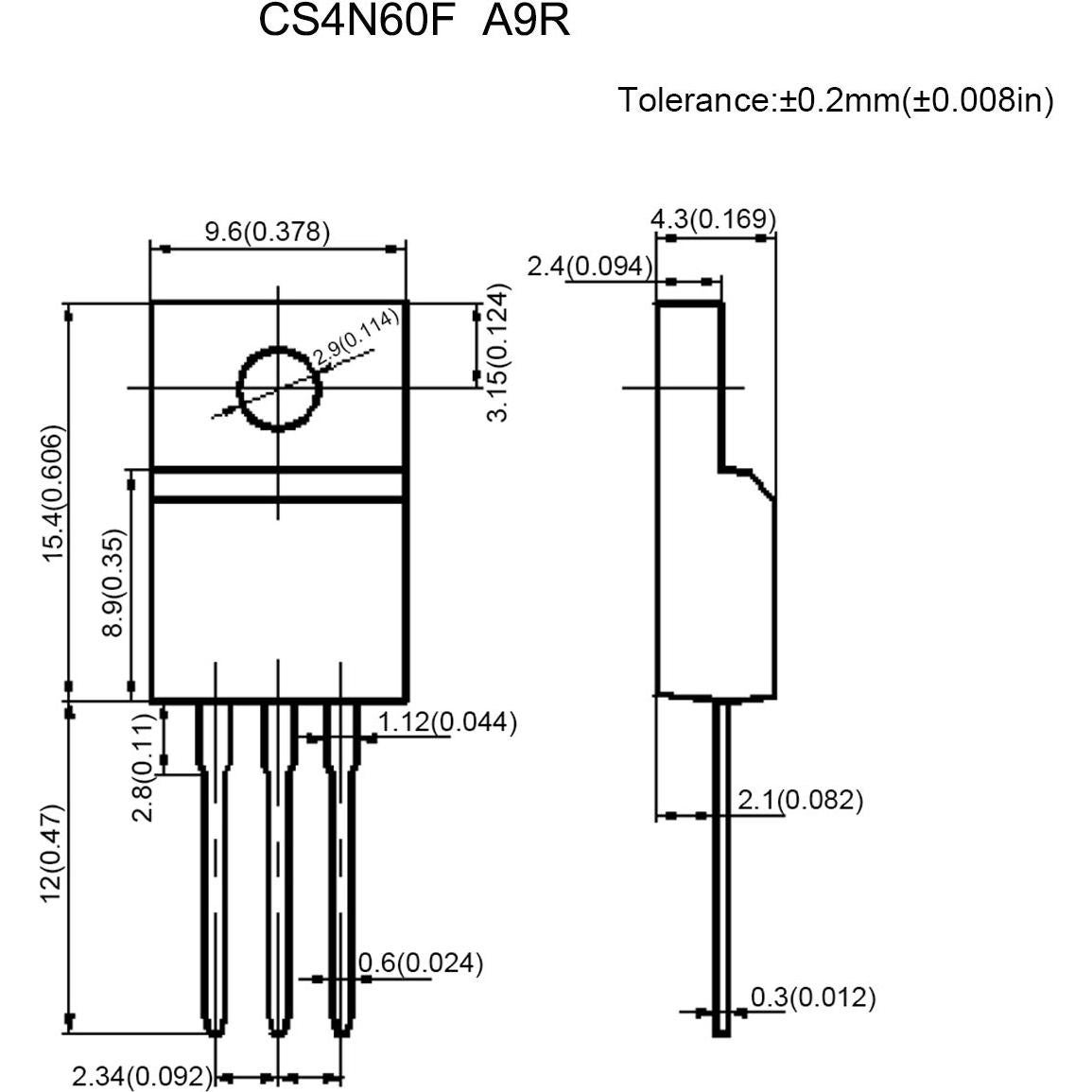 Transistor MOSFET NMOS CHANZON 8N80 800V 8A Paquete de 10
