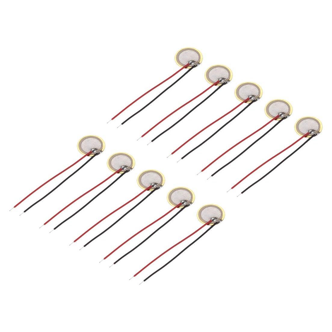 Discos Piezoeléctricos uxcell 10mm para Pickup Acústico - 10 Pcs