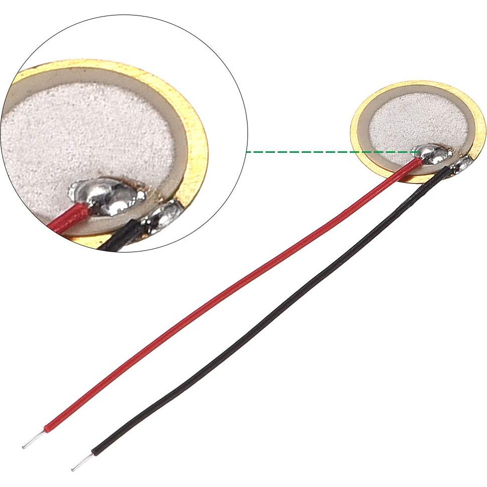 Discos Piezoeléctricos uxcell 10mm para Pickup Acústico - 10 Pcs