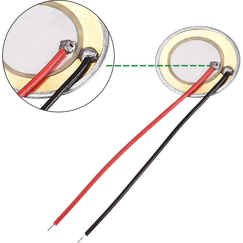 Discos Piezoeléctricos uxcell 20mm para Guitarras y Tambores - 20 Pcs