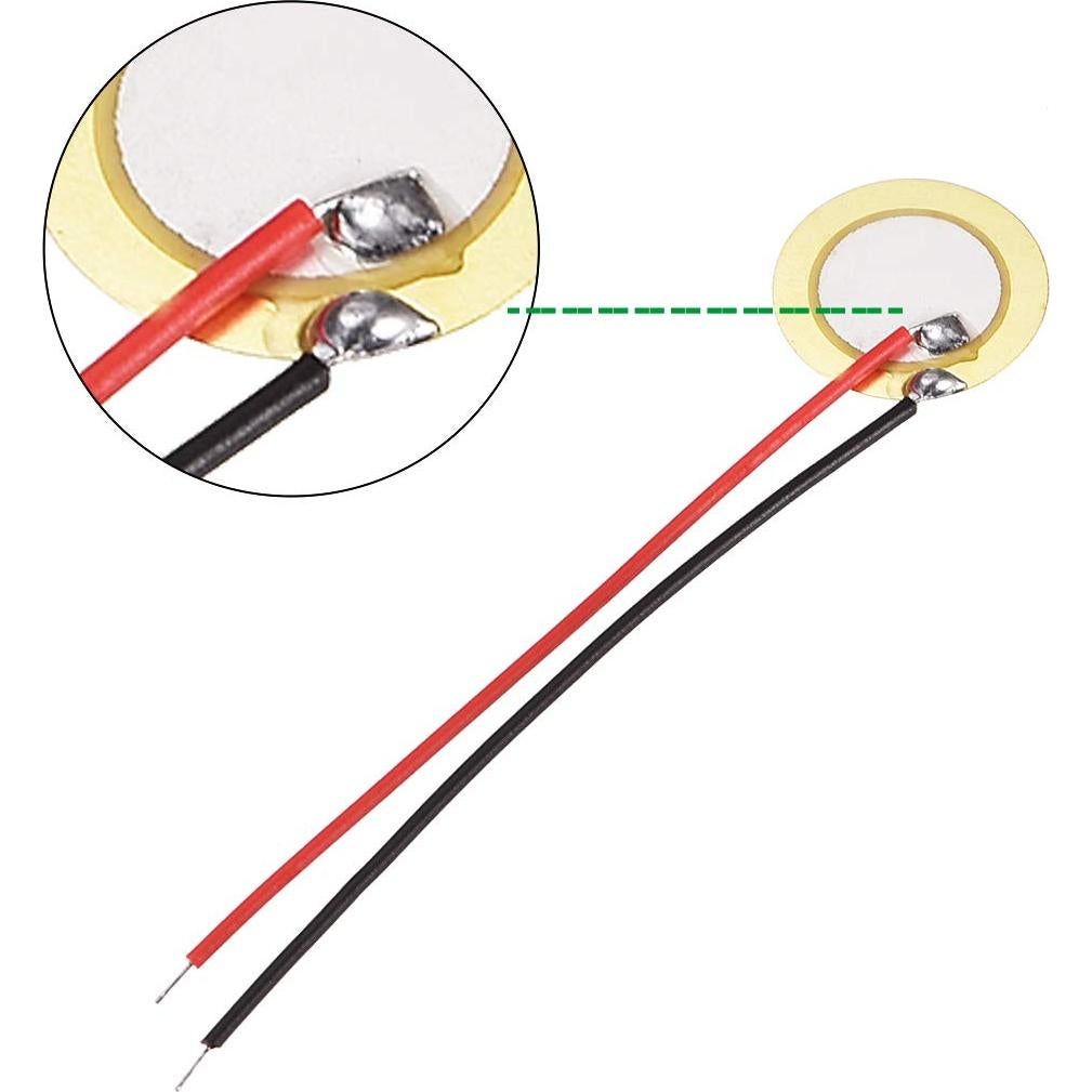 Discos Piezoeléctricos uxcell 15mm para Guitarras y Tambores - 5 Pcs