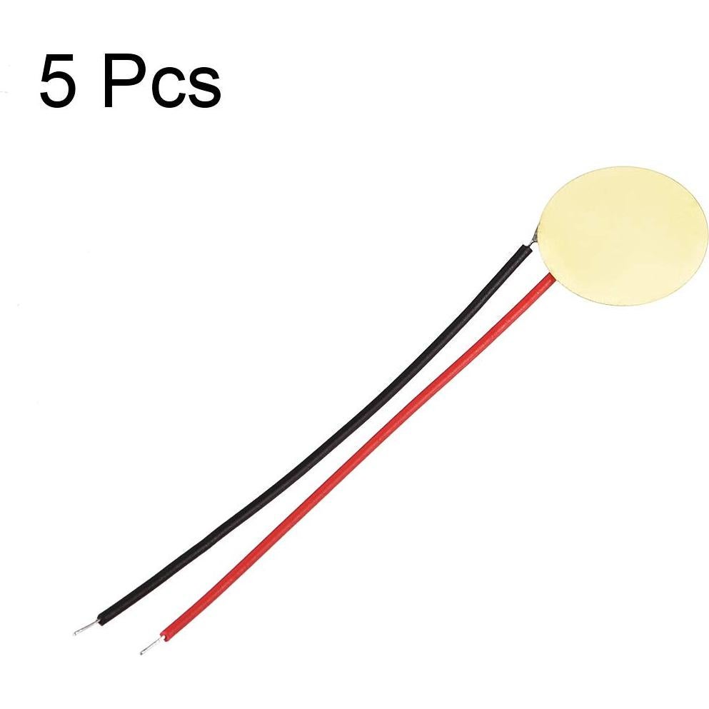 Discos Piezoeléctricos uxcell 15mm para Guitarras y Tambores - 5 Pcs