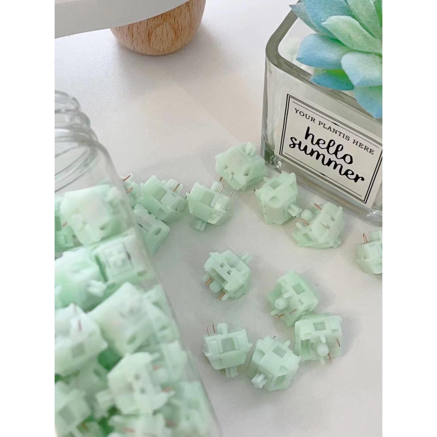 Interruptores Mecánicos Lineales BOYI Jadeite Green 40gf 35pcs