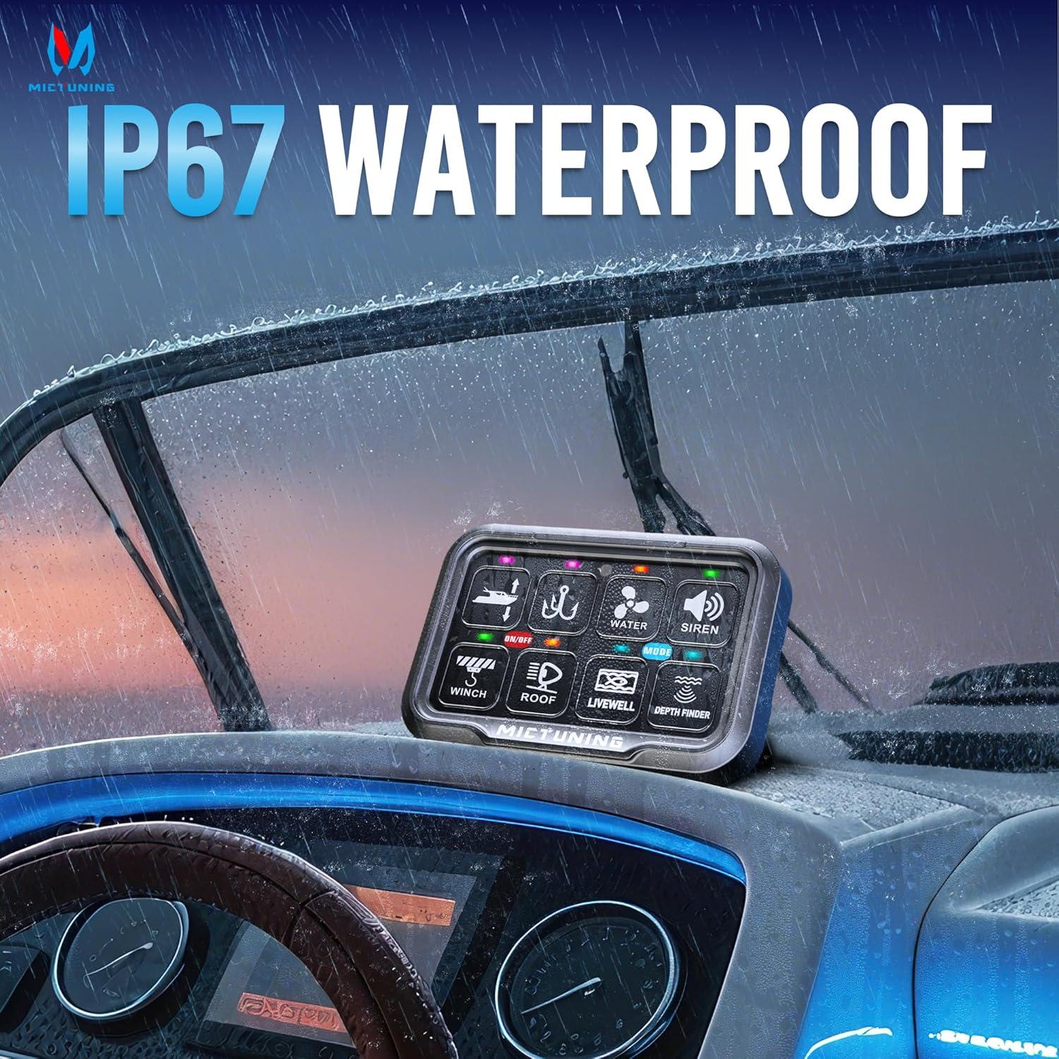 Panel de Interruptores MICTUNING P8 RGB 8 Gang IP67