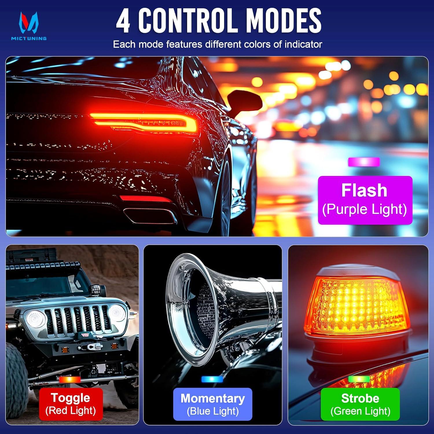 Panel de Interruptores MICTUNING P8 RGB 8 Gang IP67