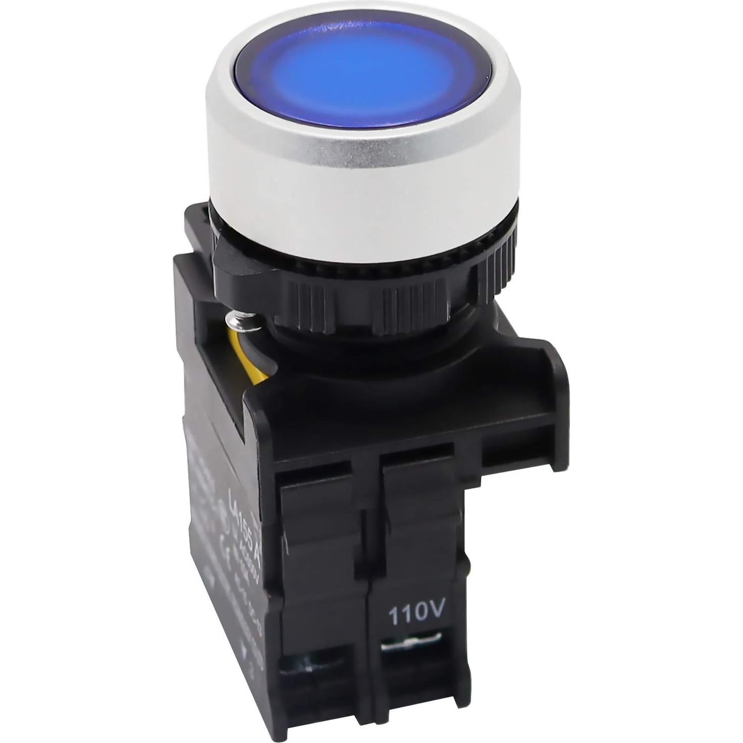 Interruptor de Botón LED Azul mxuteuk 22mm IP65 10A 600V