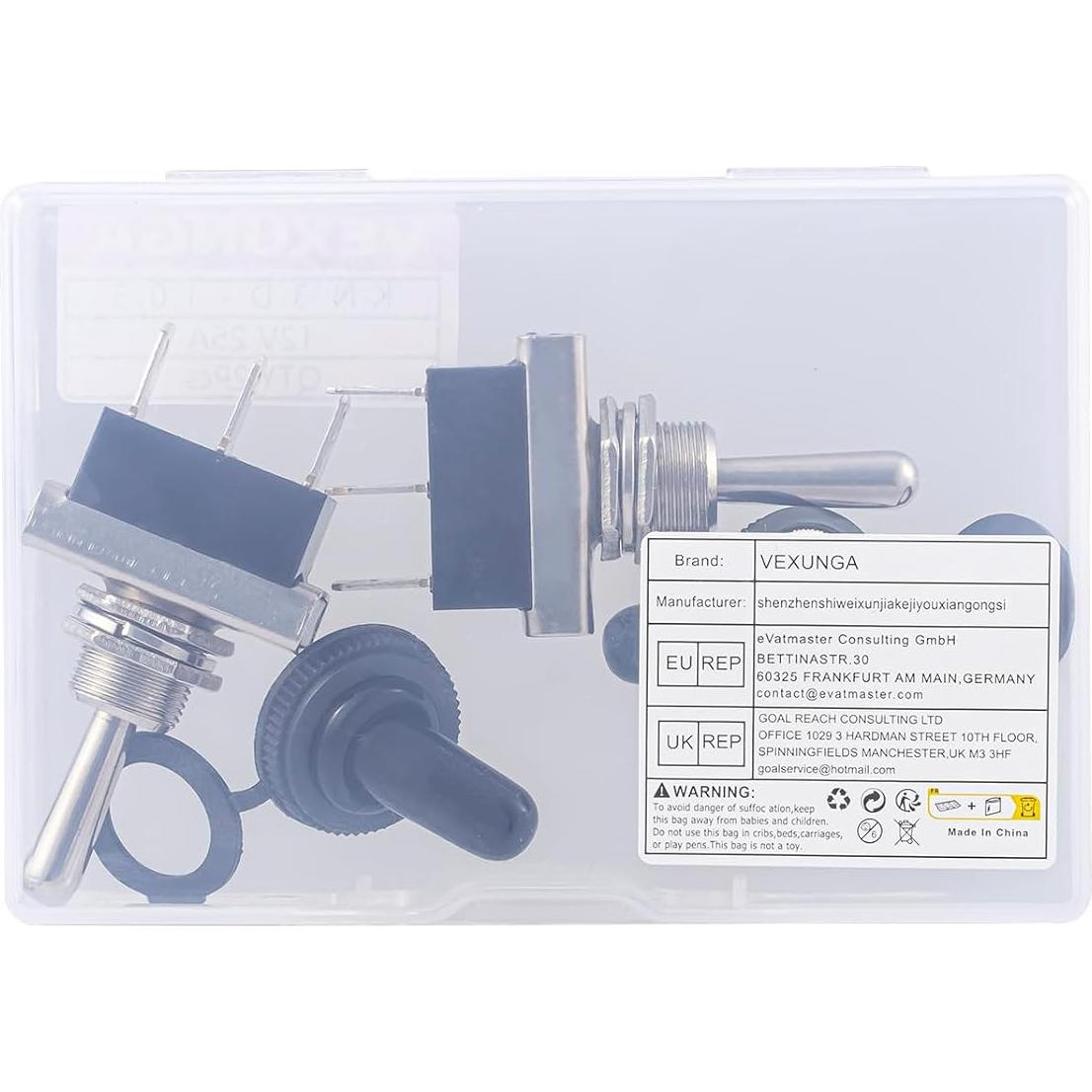 Interruptor de Palanca VEXUNGA KN3D-103 12V 25A Impermeable