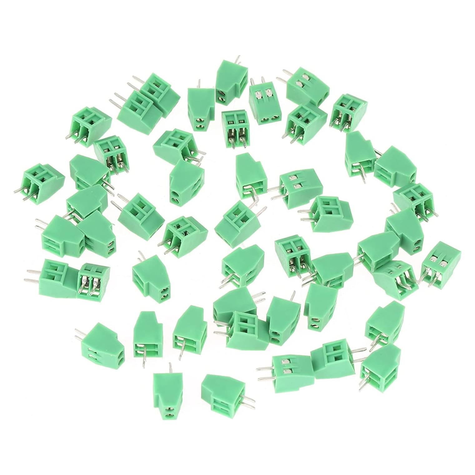Conector de Bloque de Terminal de Tornillo 2 Pines Chazcool 50 Pcs