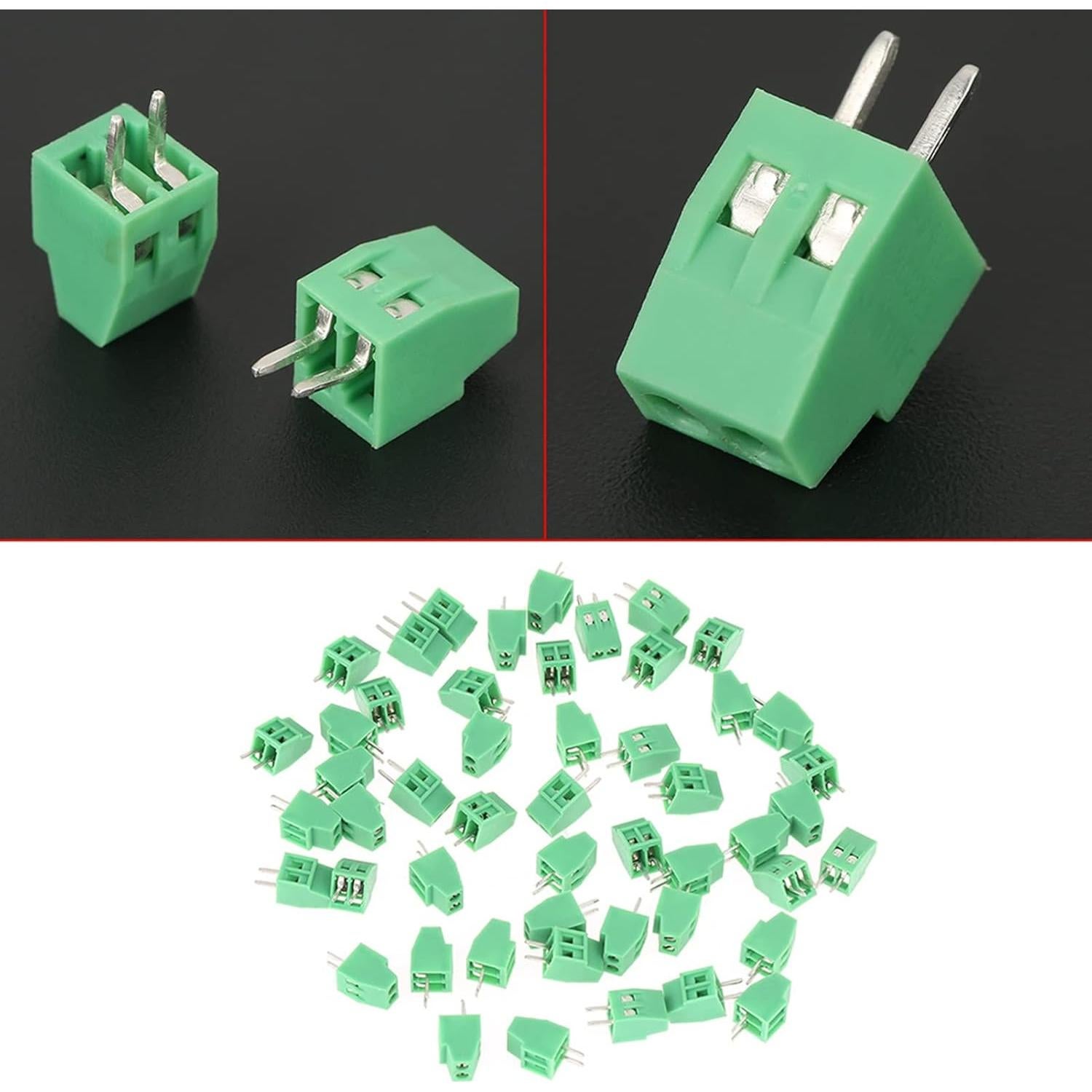 Conector de Bloque de Terminal de Tornillo 2 Pines Chazcool 50 Pcs