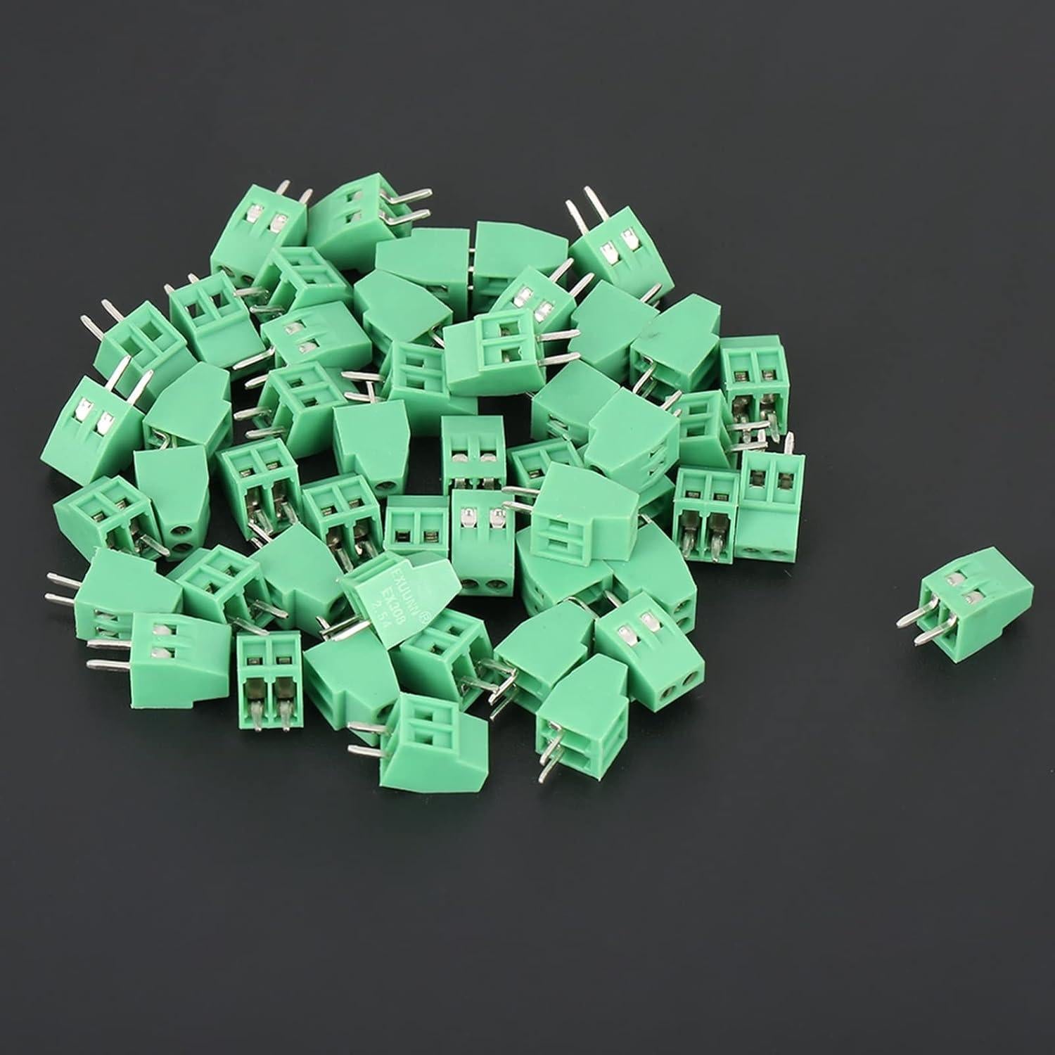 Conector de Bloque de Terminal de Tornillo 2 Pines Chazcool 50 Pcs