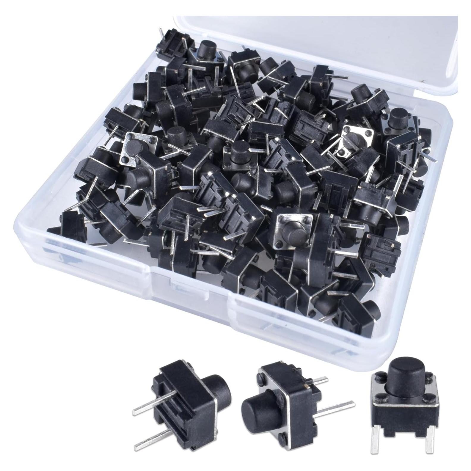 Interruptor Táctil 2 Pines 6x6 mm YOUFEN - 100 Pcs