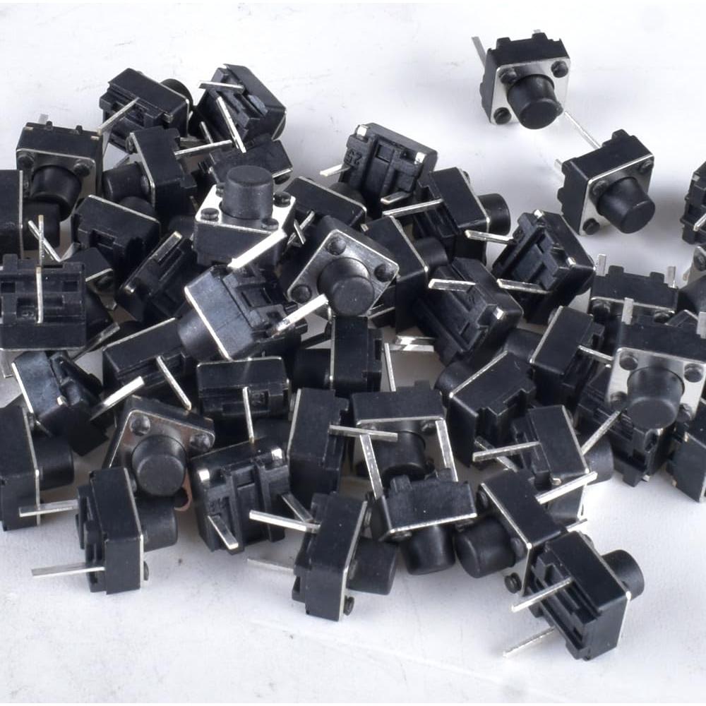 Interruptor Táctil 2 Pines 6x6 mm YOUFEN - 100 Pcs