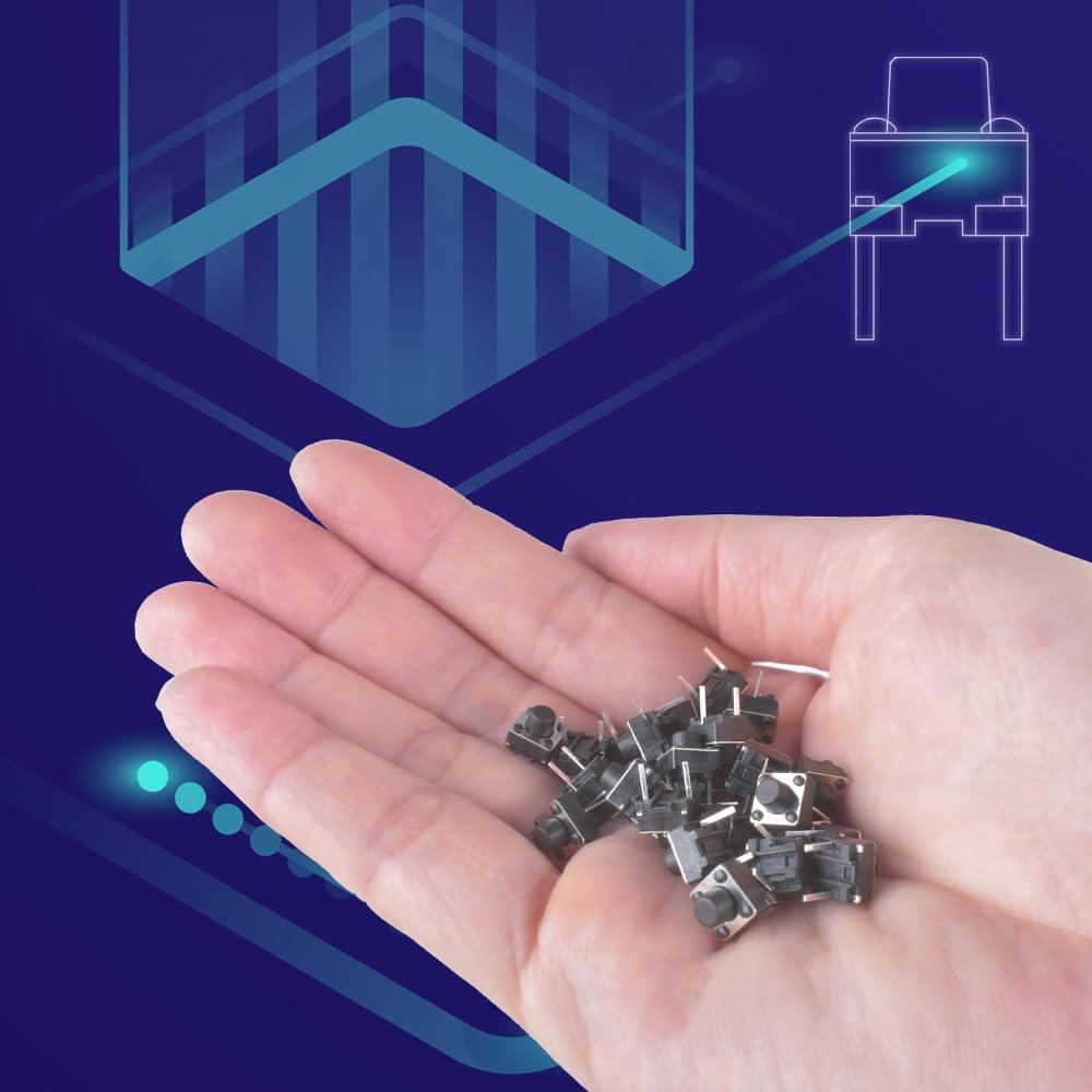 Interruptor Táctil 2 Pines 6x6 mm YOUFEN - 100 Pcs