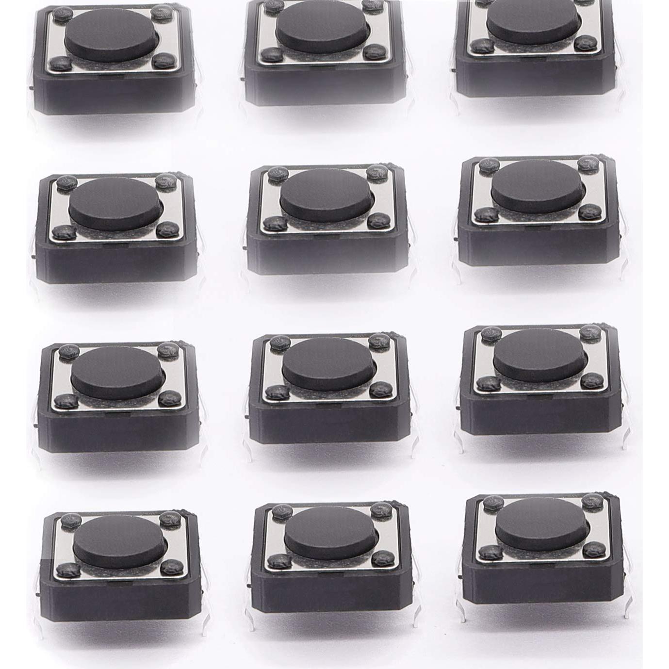 Interruptor Táctil Momentáneo TWTADE 20pcs 12x12mm 4 Pines