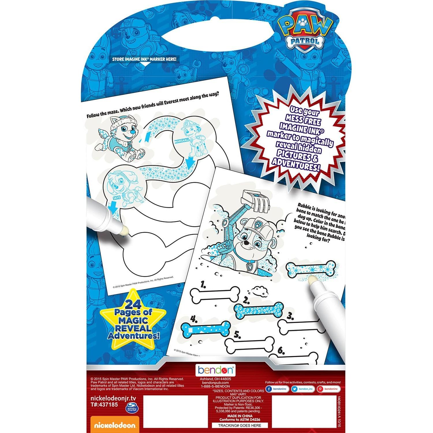 Libro de Colorear Imagine Ink PAW Patrol 16 Páginas con Marcador