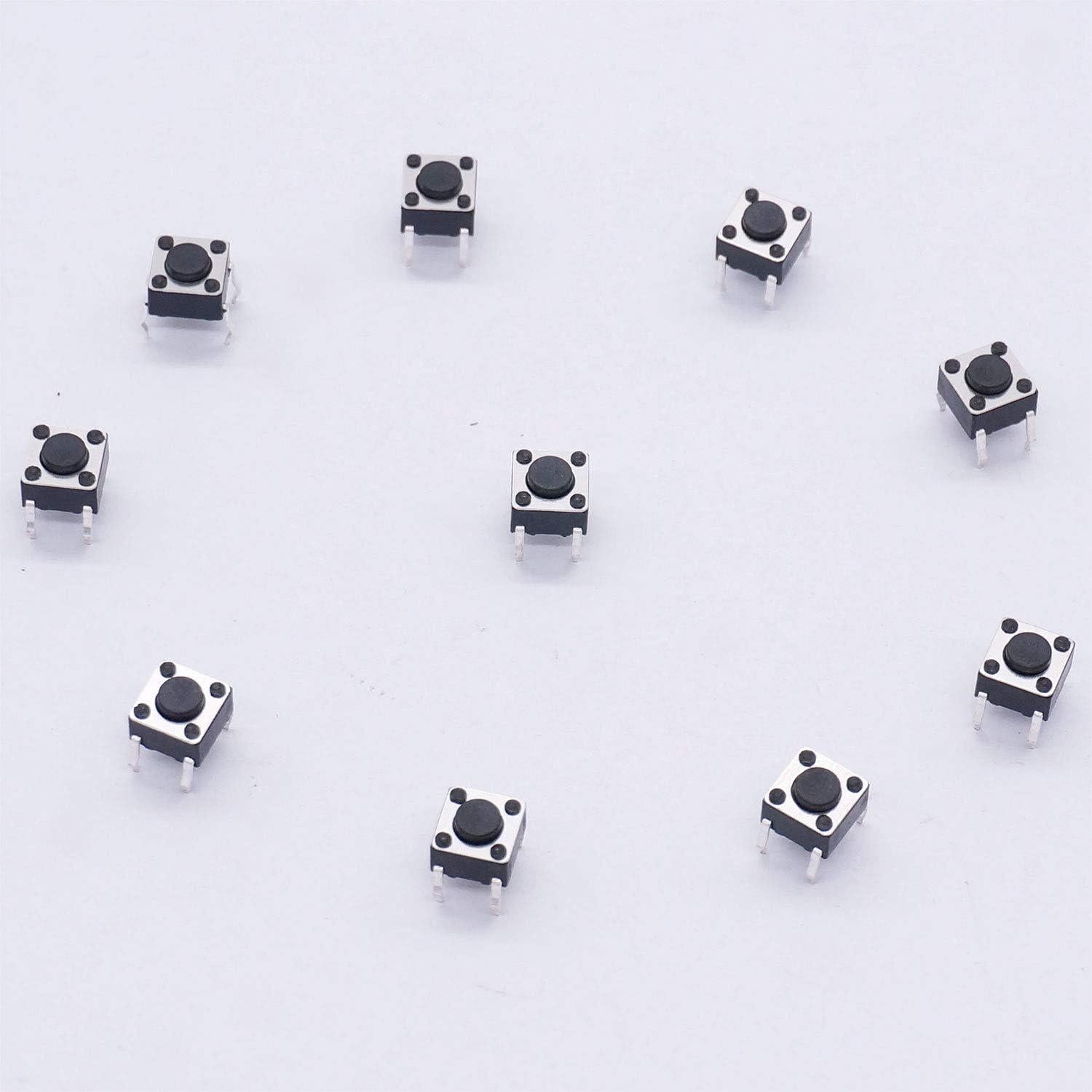 Interruptor Táctil Momentáneo Taiss 100 Pcs 6x6mm 4 Pines