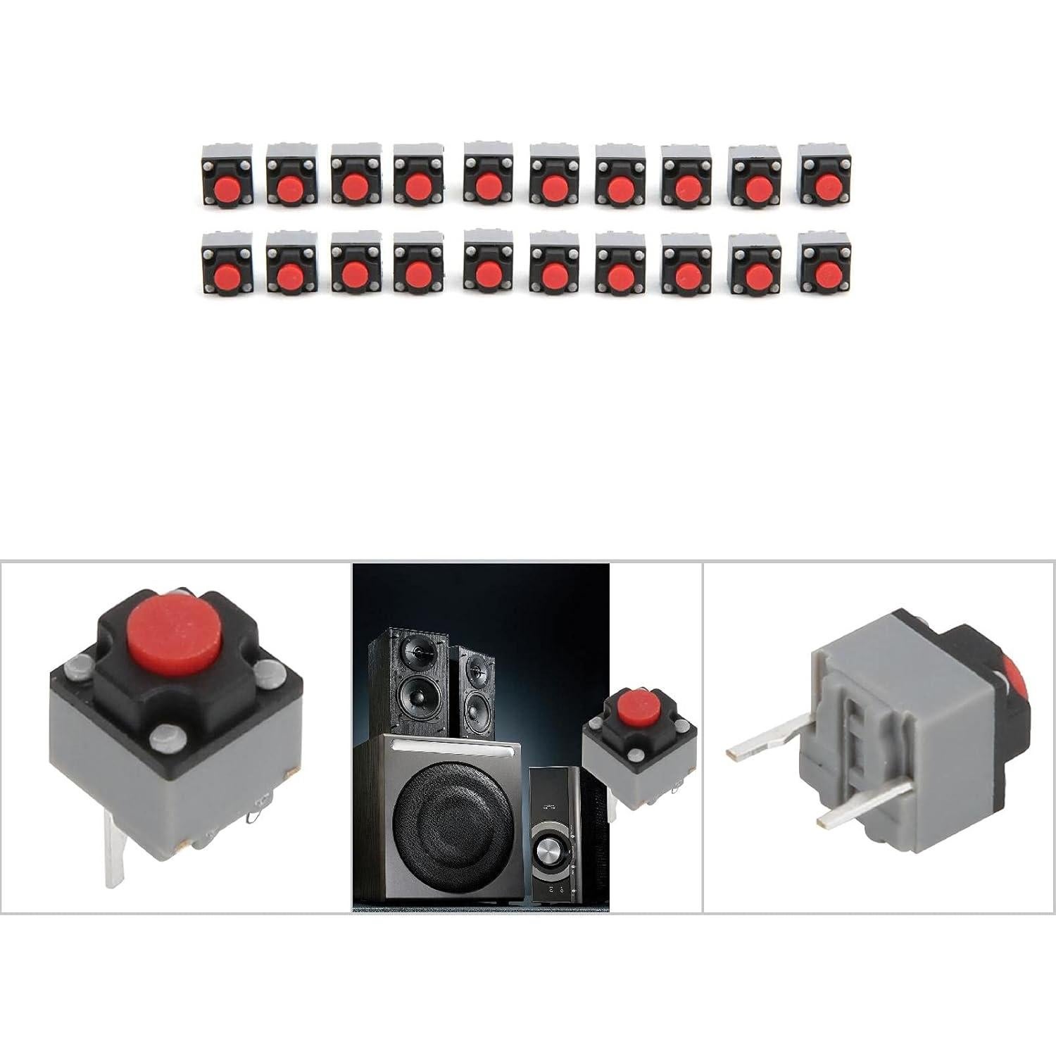 Interruptor Táctil Micro Garosa 20Pcs 6x6x7.3mm 0.05A