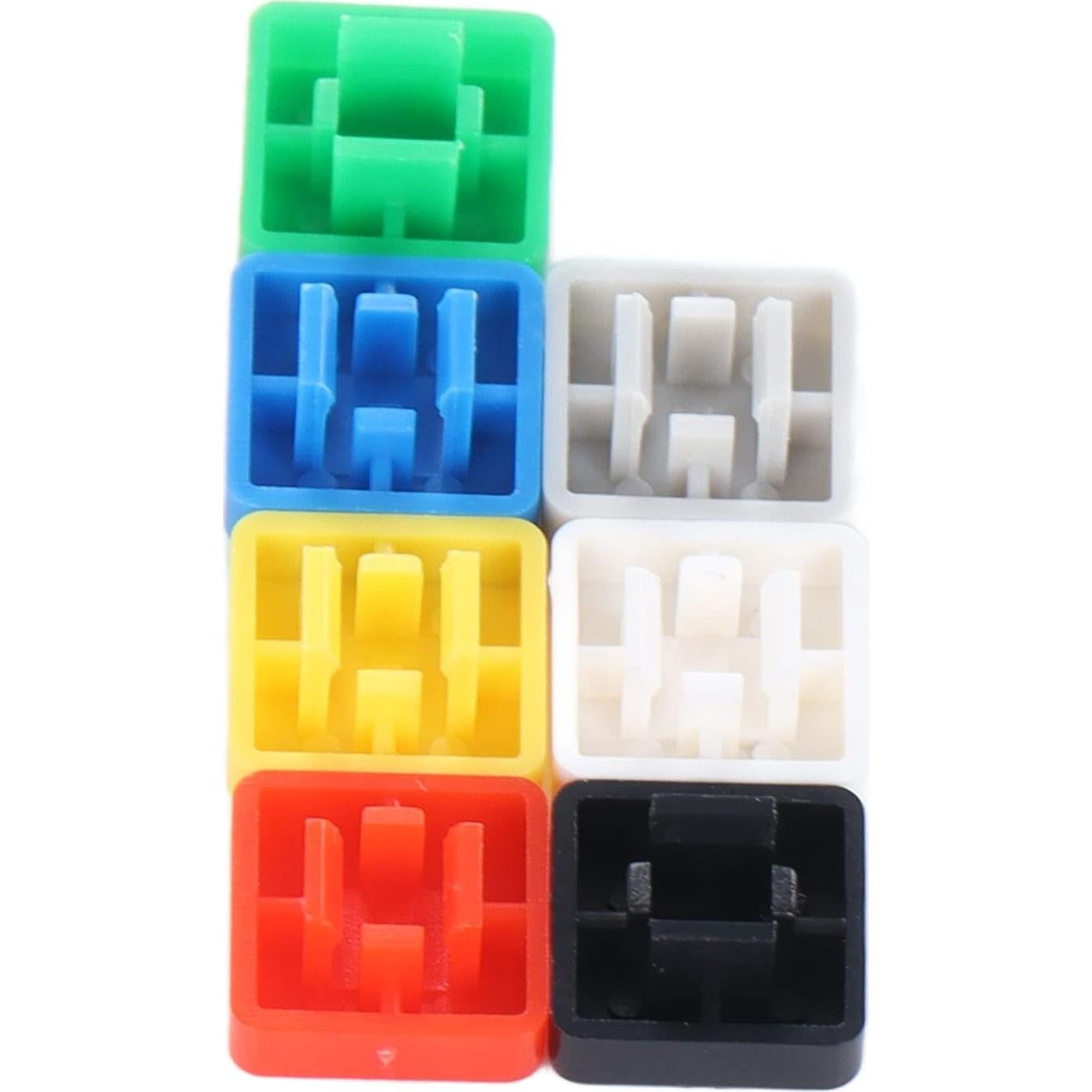 350 Interruptores Táctiles Eujgoov 12x12mm 7 Colores ABS