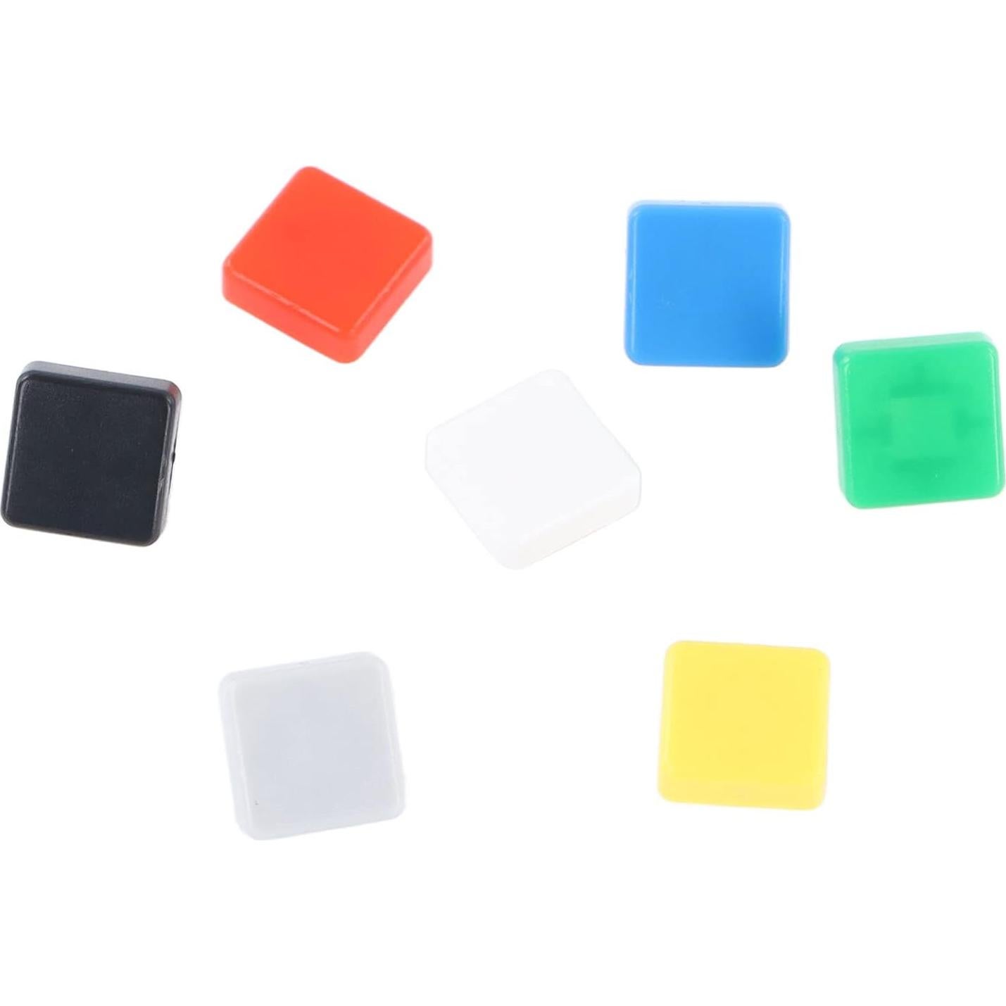 350 Interruptores Táctiles Eujgoov 12x12mm 7 Colores ABS