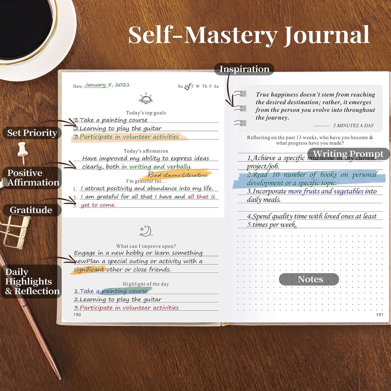 Diario de Cuidado Personal 5 MINUTOS AL DÍA Beige 91 Días