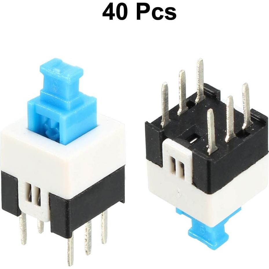 Interruptor Táctil Auto-bloqueante uxcell 40 Pcs 7x7mm
