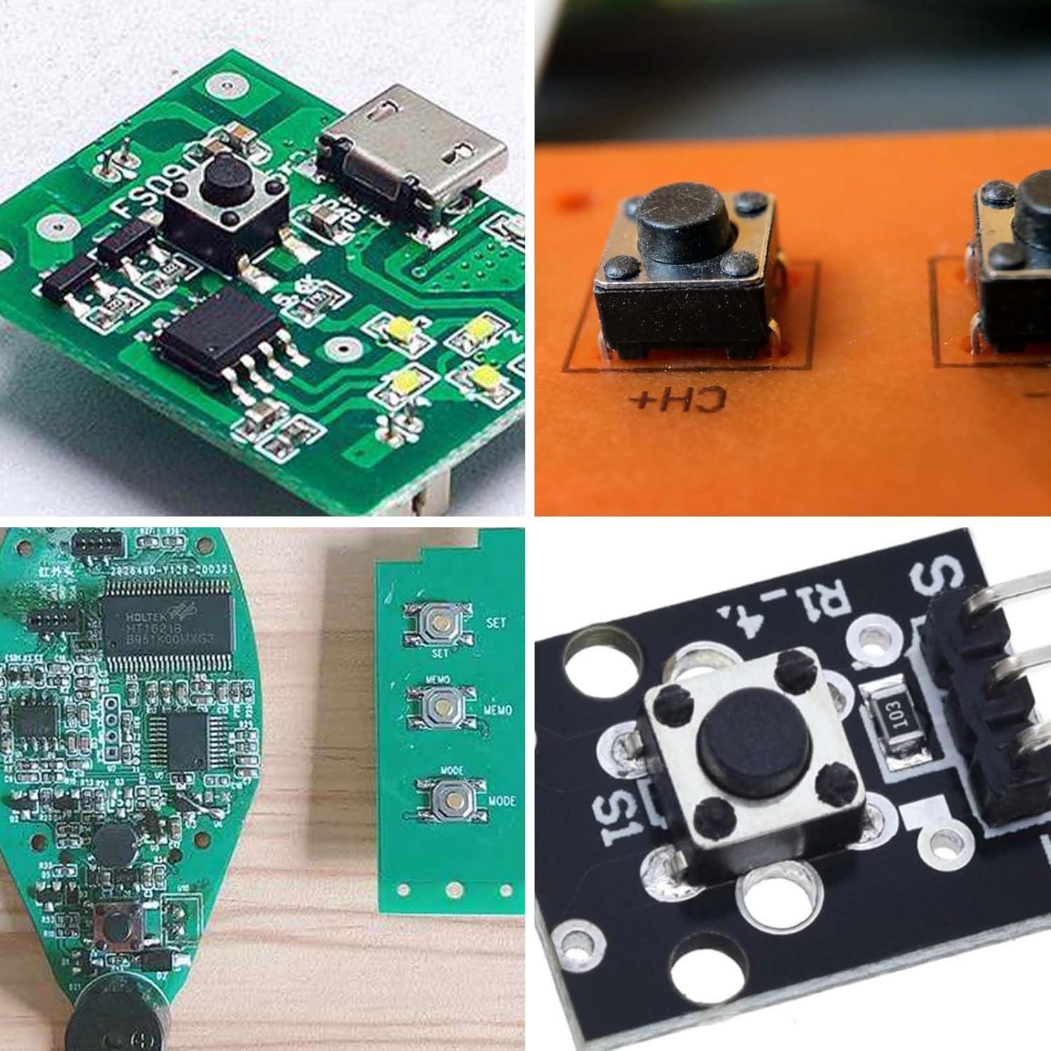 120 Interruptores Táctiles Momentáneos 4 Pines Juasky 6x6x5mm