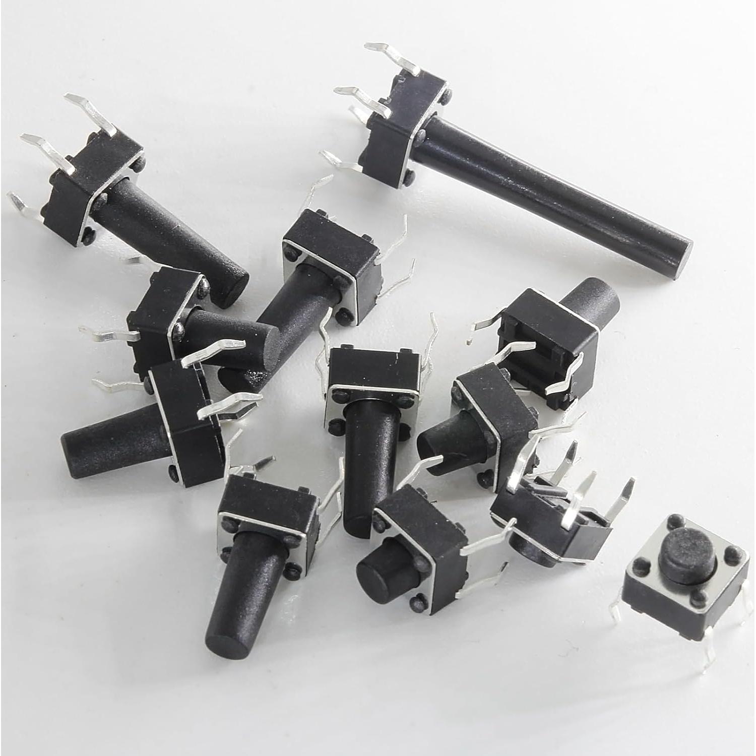 Interruptor táctil 200 piezas TAIJSDK 4 pines 6x6x4.3mm