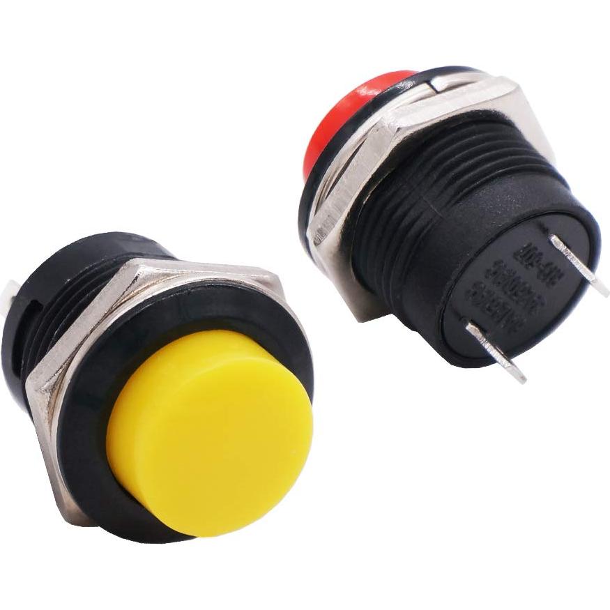 Interruptores Momentáneos Twidec 10Pcs 6A 250V Multicolor