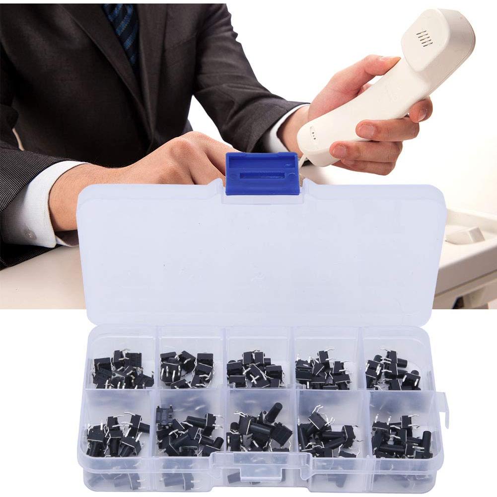 Kit de 100 Interruptores Táctiles 6x6mm Jectse con Caja