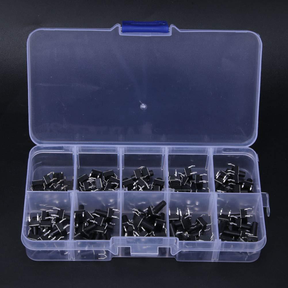 Kit de 100 Interruptores Táctiles 6x6mm Jectse con Caja