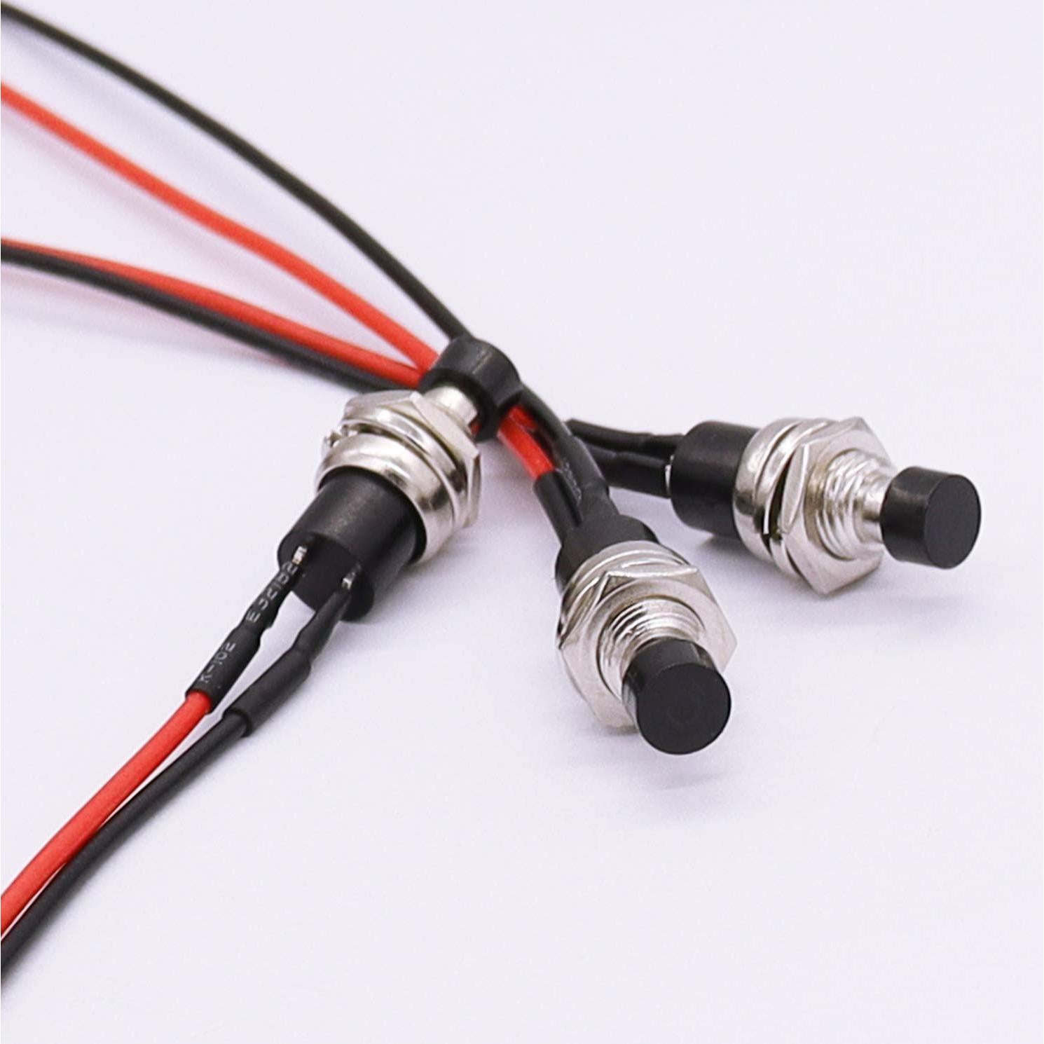 Interruptor de Botón Momentáneo TWTADE 6 Pcs 1A 250V CA