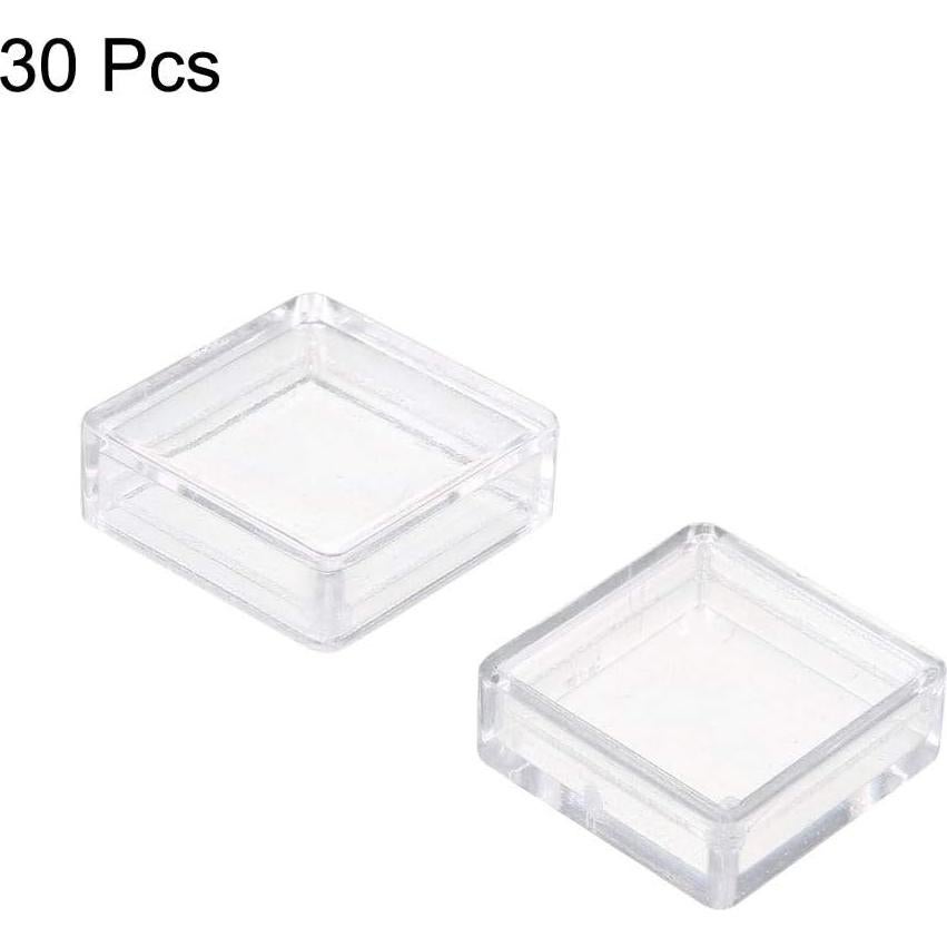 30 Tapas de Botón Pulsador Táctil uxcell A14 12x12mm Claro