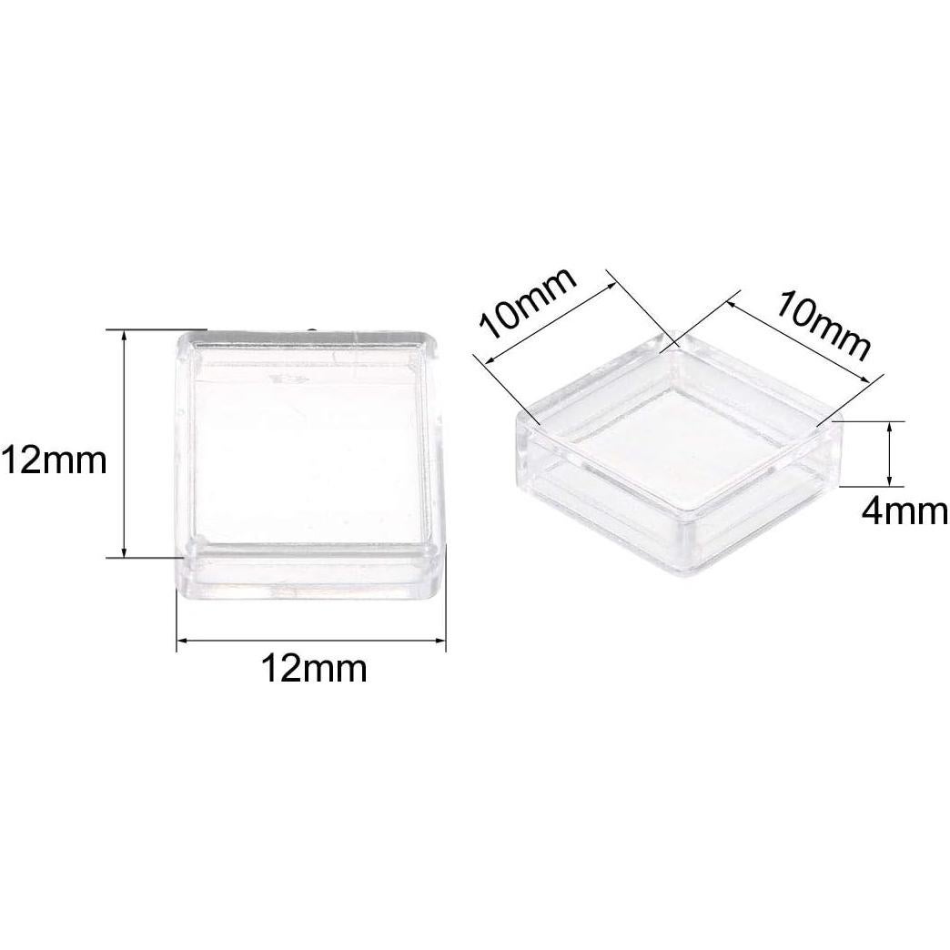 30 Tapas de Botón Pulsador Táctil uxcell A14 12x12mm Claro