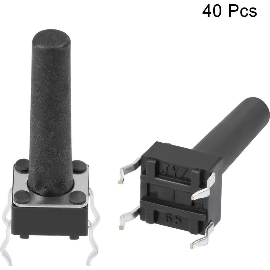 Interruptor Táctil Momentáneo uxcell 6x6x17mm 40PCS