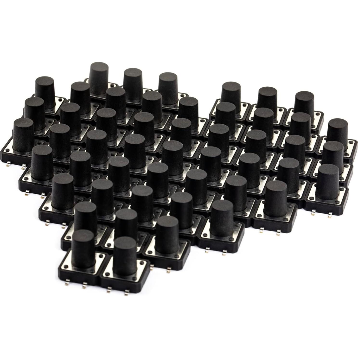 Interruptor Táctil SMD 4 Pin 12x12mm jujinglobal - Paquete 50 Pzas