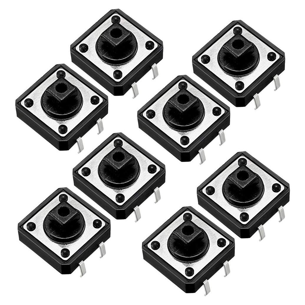 Interruptor Táctil Momentáneo uxcell 12x12mm 4 Pines 50PCS