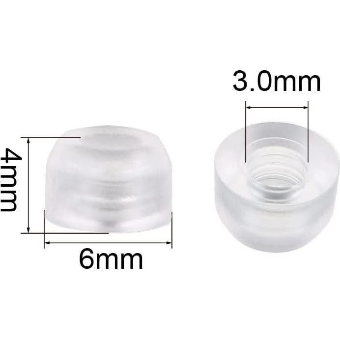 Tapa de Botón Pulsador uxcell 20 Pcs 3mm Transparente