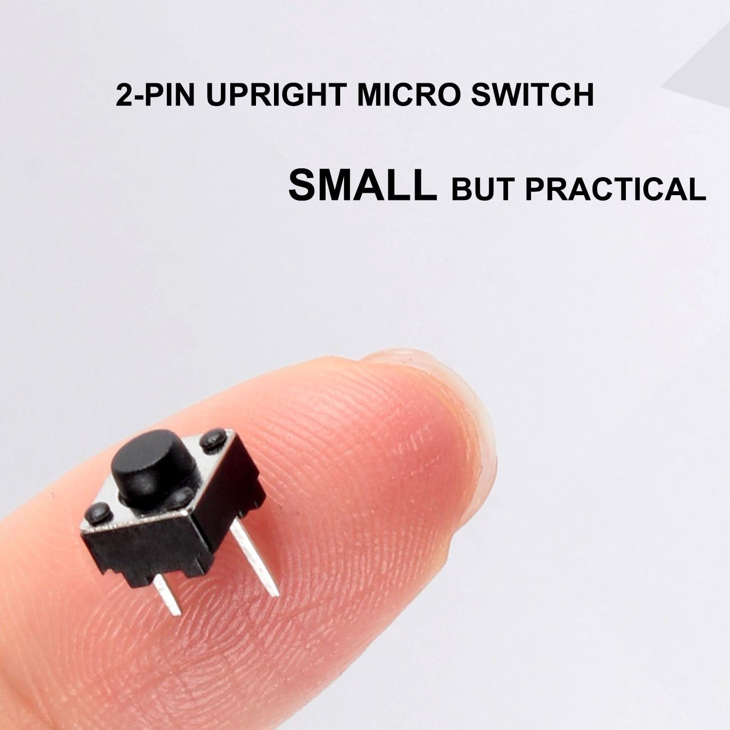 100 Interruptores Táctiles 12V JIQI 6x6x5mm para Protoboard