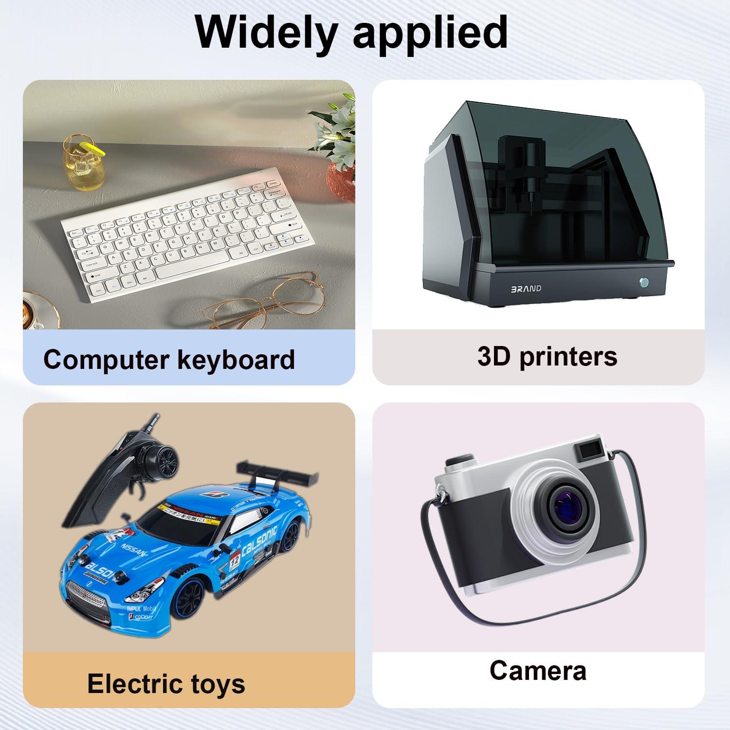 100 Interruptores Táctiles 12V JIQI 6x6x5mm para Protoboard