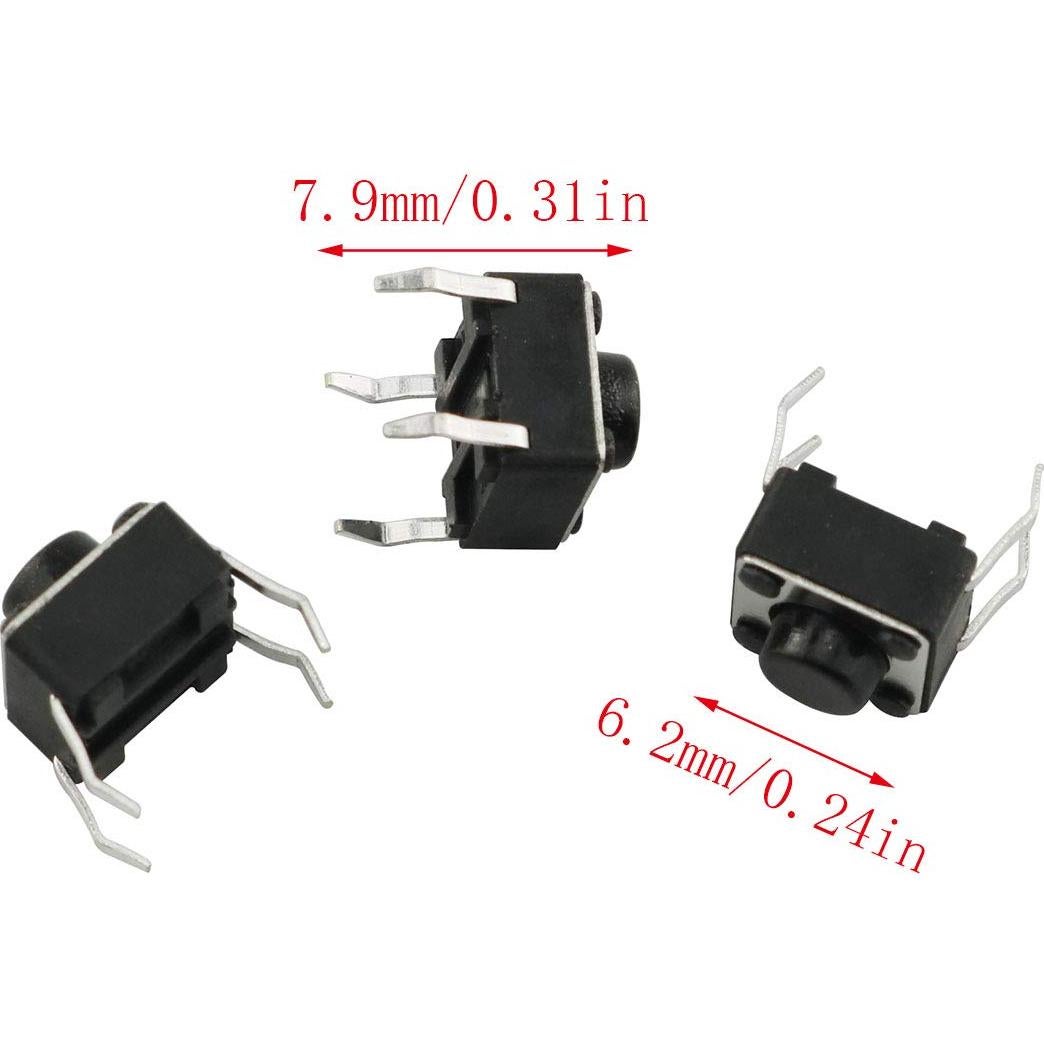 Interruptor Táctil E-outstanding 50PCS 6x6mm 4 Pines