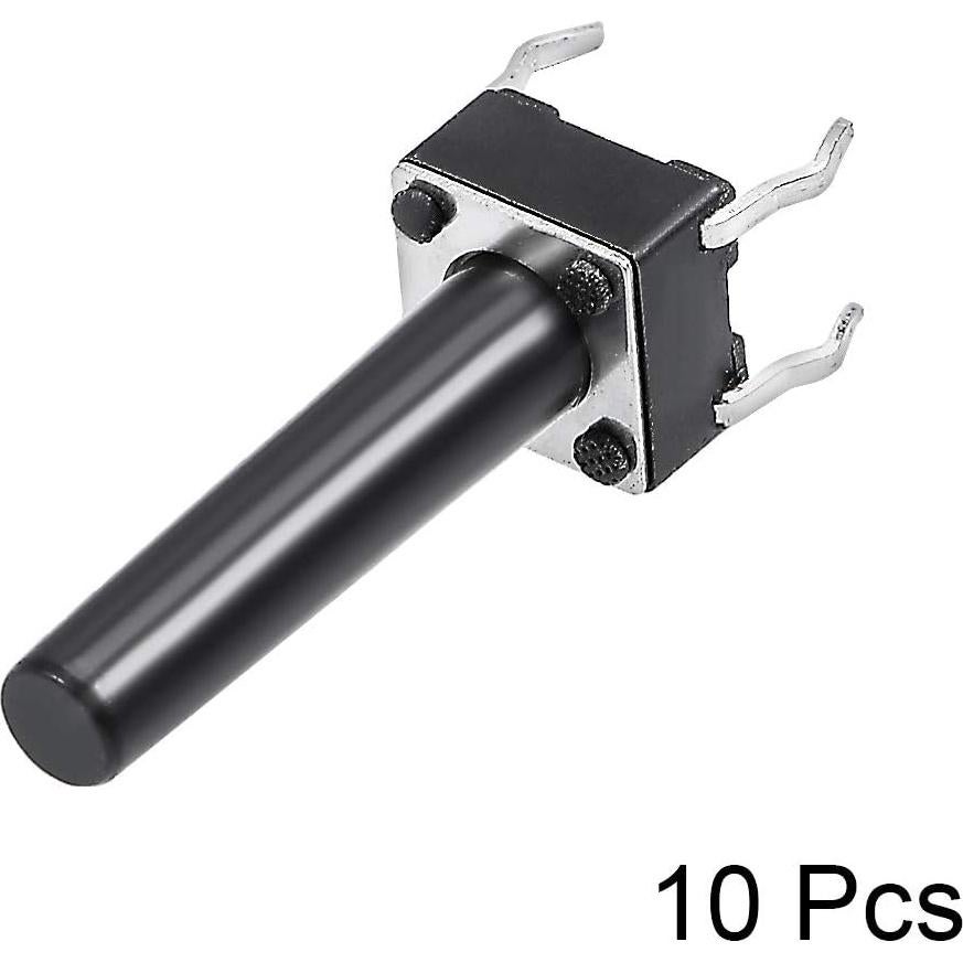 Interruptor Táctil Momentáneo uxcell 6x6x18mm 10PCS