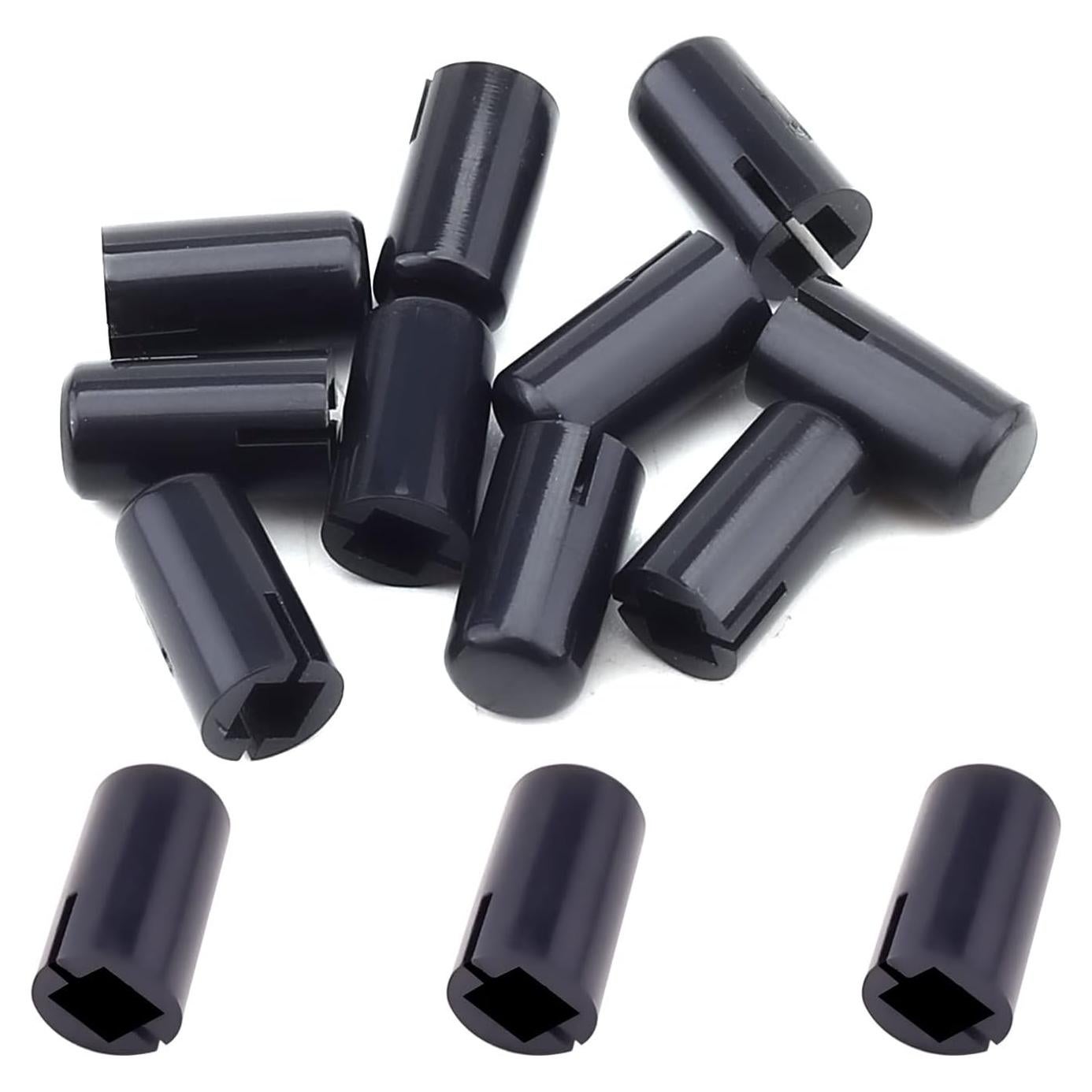 Tapa de Interruptor Fielect 50Pcs 6x6mm Botón Táctil Negro