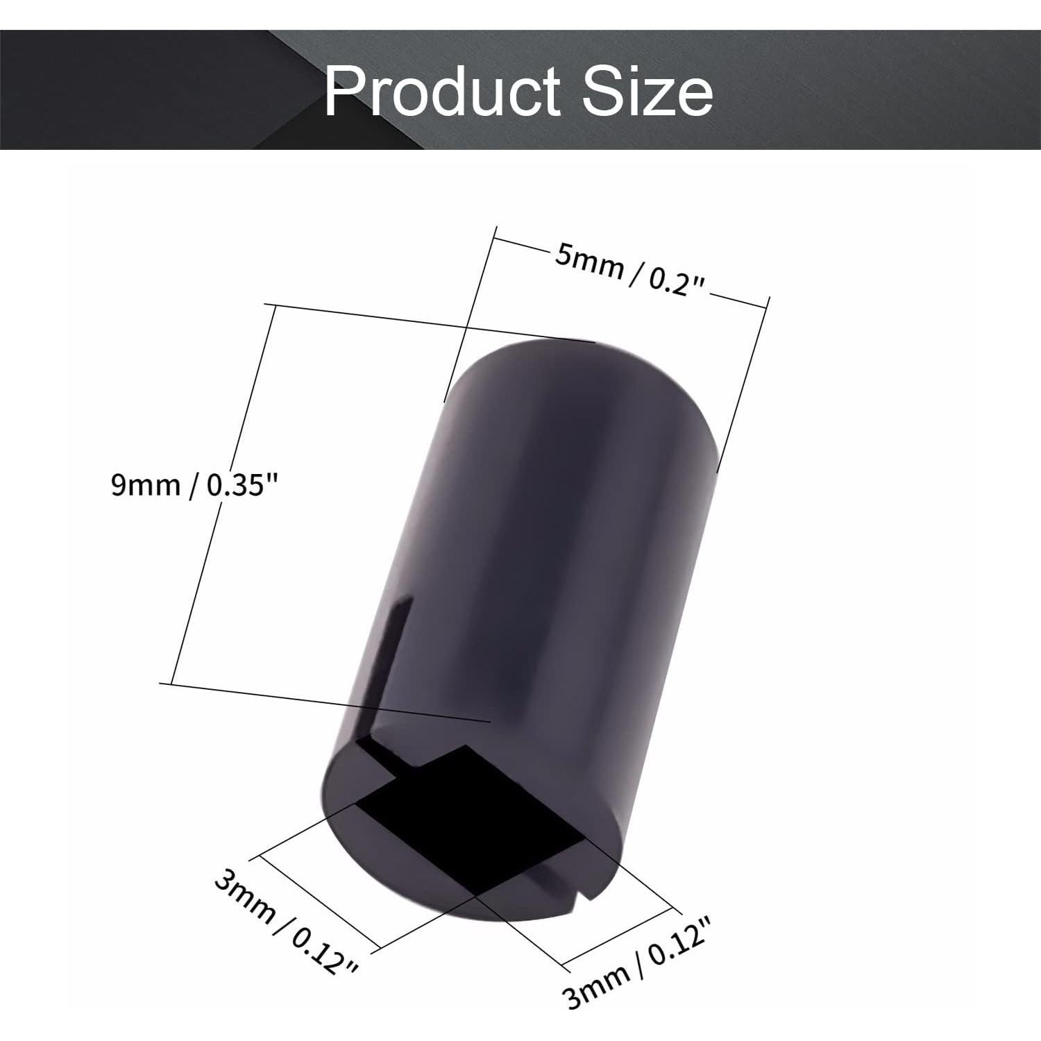 Tapa de Interruptor Fielect 50Pcs 6x6mm Botón Táctil Negro