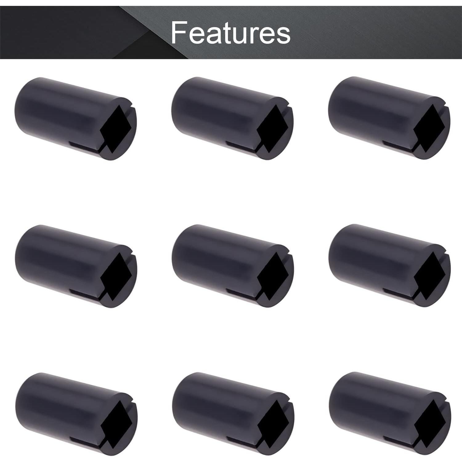 Tapa de Interruptor Fielect 50Pcs 6x6mm Botón Táctil Negro