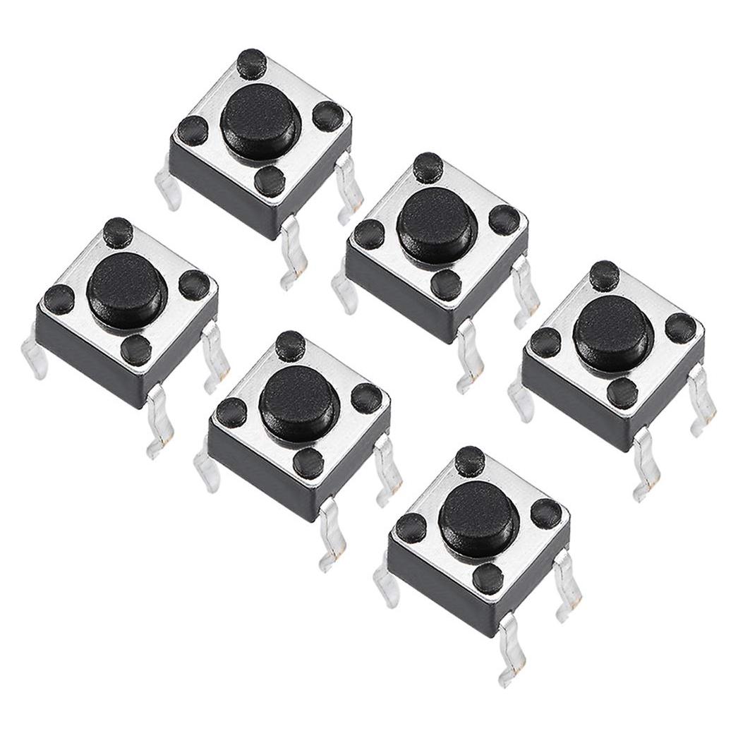 Interruptor Táctil Momentáneo uxcell 4.5x4.5mm 6PCS