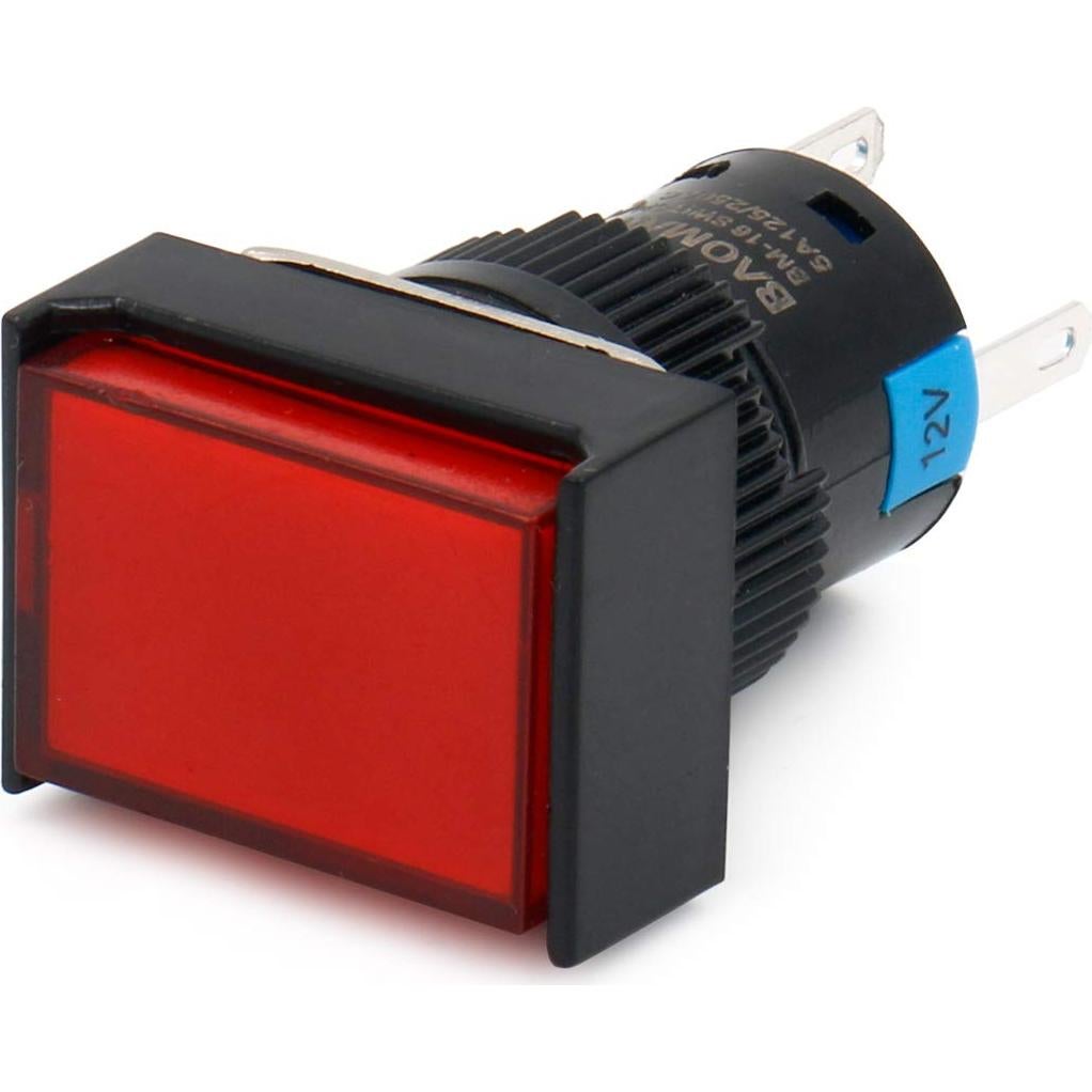 Interruptor Pulsador Momentáneo Baomain 16mm 5 Pines 5 Unidades