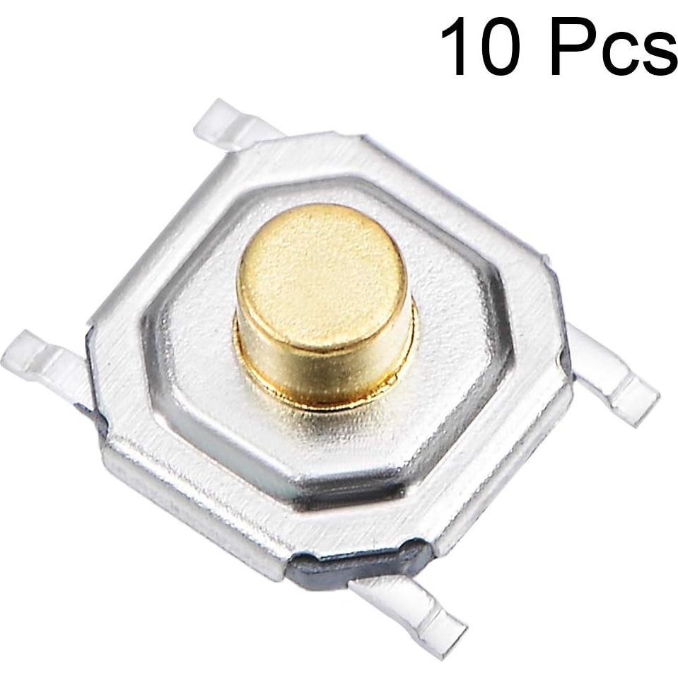 Interruptores Táctiles SPST uxcell 10PCS 5x5x2.5mm 4 Pines