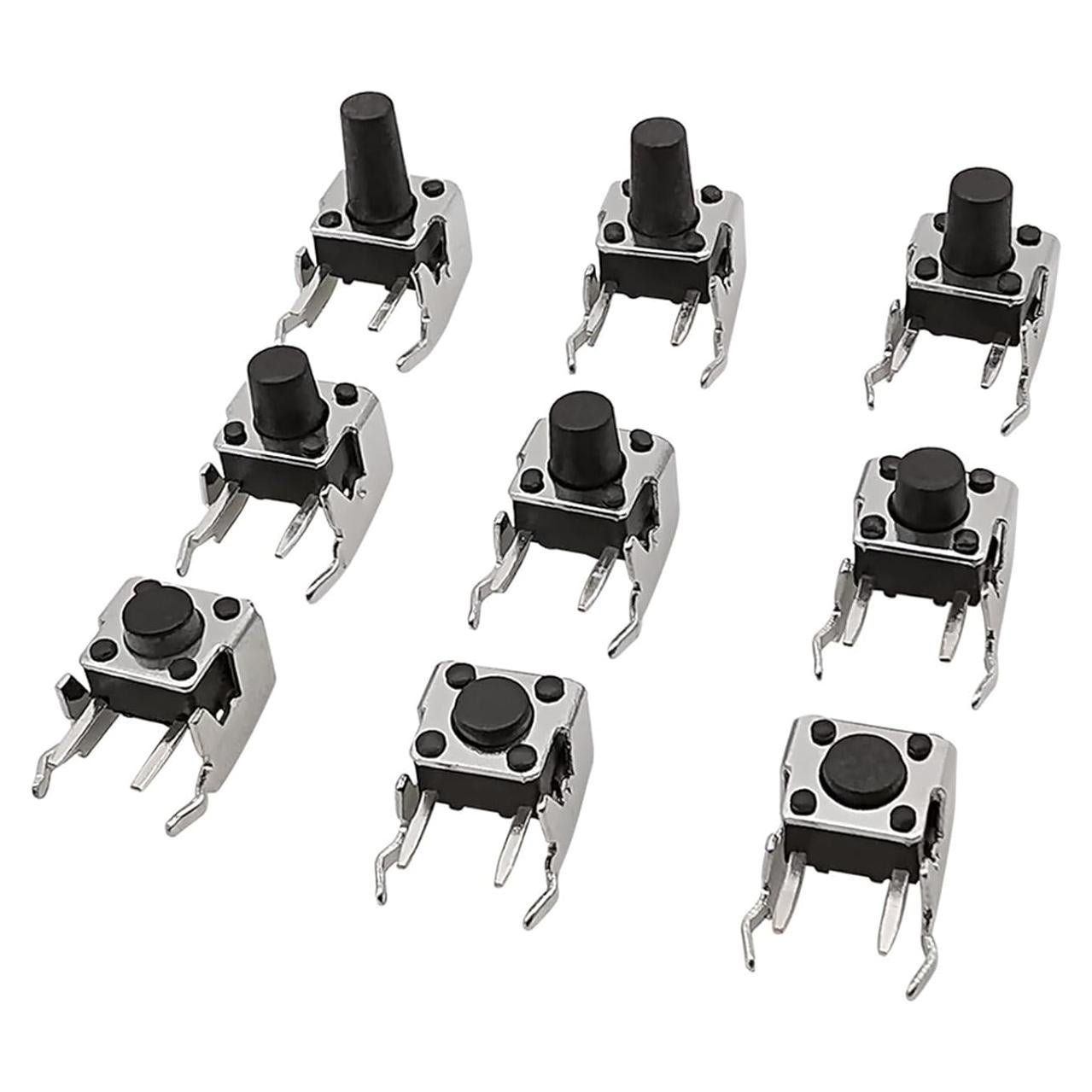 20 Piezas Interruptor Táctil 6x6mm Zhayouqingdzsw Auto-reinicio