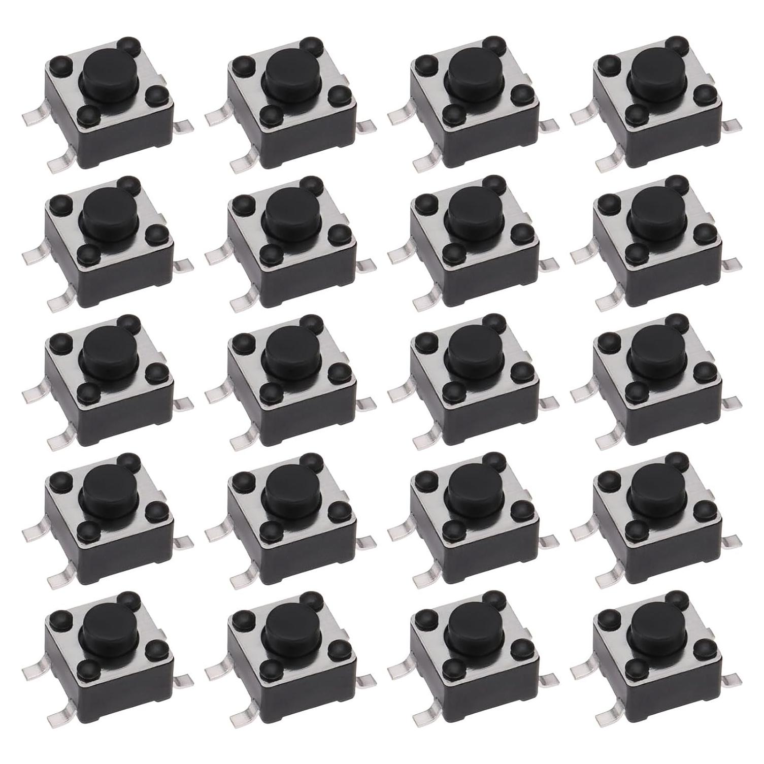 Interruptor Táctil Mini Micro 4 Pin ECSiNG 50pcs 12V 50mA