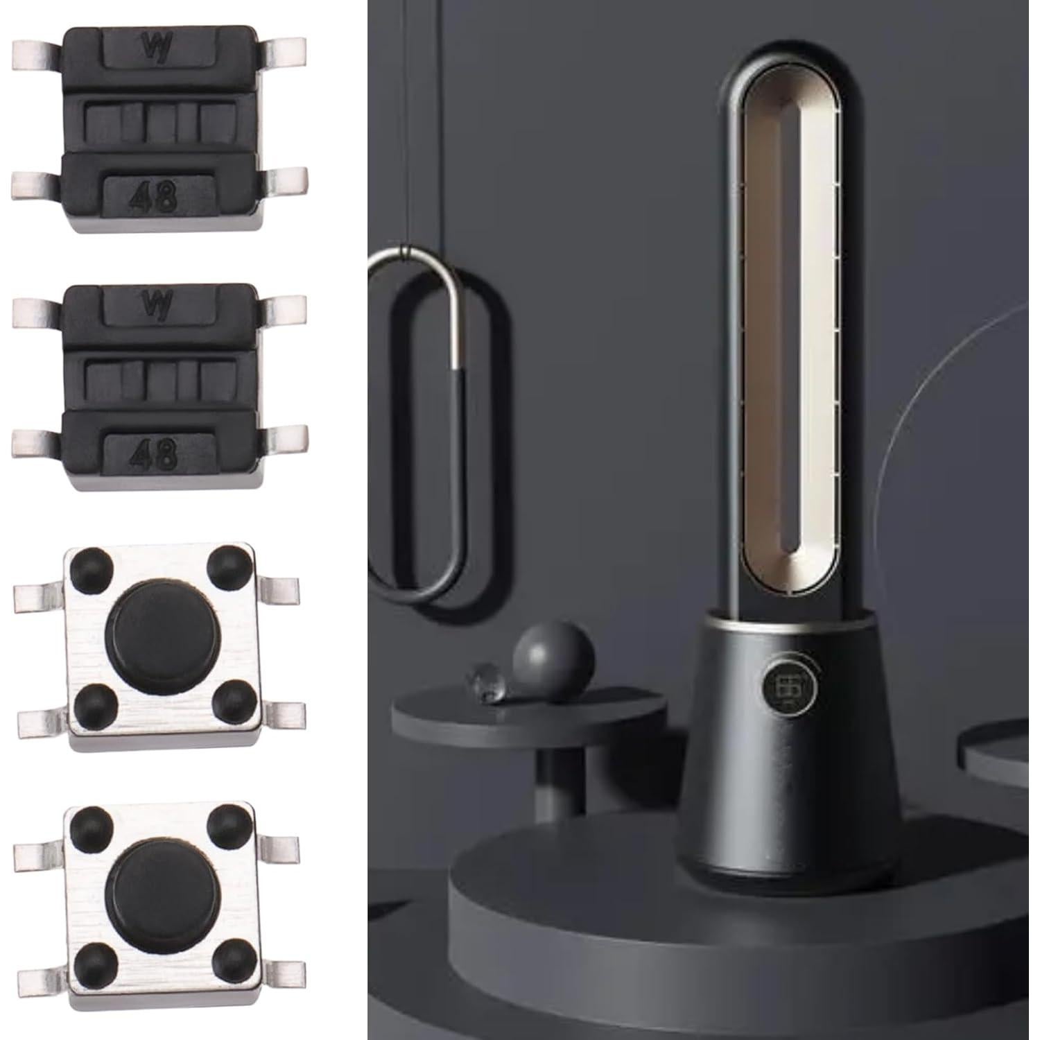 Interruptor Táctil Mini Micro 4 Pin ECSiNG 50pcs 12V 50mA